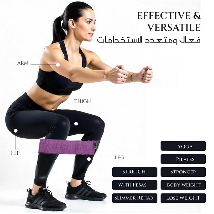 Hip Resistance Bands – Non-Slip Fabric Exercise Bands for Glutes, Legs, and Thighs Color – Set of 3