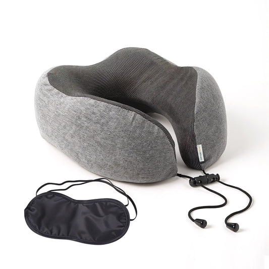 Travel Pillow Memory Foam Grey - Cotton Home