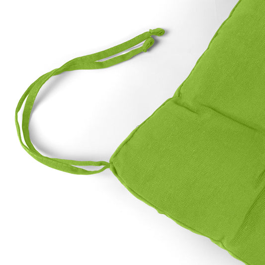 Premium Green Chair Pads with Ties suitable for Dining Room For Indoor Outdoor Garden Patio Kitchen Office Chairs - Cotton Home