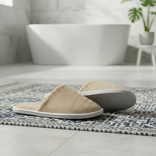 Bathroom Slipper – Soft Lightweight Beige