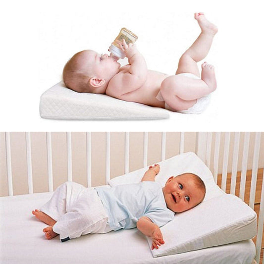 Smooth Wedge Memory Foam Pillow for babies  40x60cm (11x3) White - Cotton Home