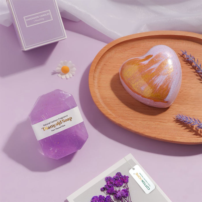 Bath Gift Box Set – Luxe Lavender Spa Care Package with 9 Relaxing Self-Care Items for Women, Mom, Wife, Sister, Friends