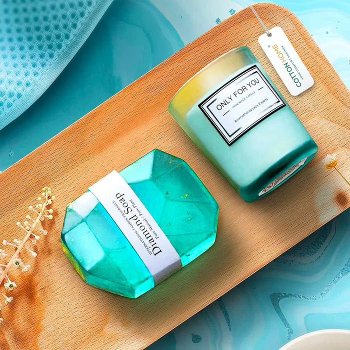 Bath Gift Box Set – Luxe Mint Spa Care Package with 7 Relaxing Self-Care Items for Women, Mom, Wife, Sister, Friends