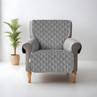 Ultimate Sofa Protector 1 Seater: Water Resistant Sofa Couch Cover for Ultimate Comfort |  Furniture Protector for Pets Kids - Silver