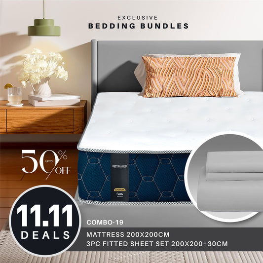 11.11 Mega Comfort Combo – Mattress, Fitted Sheet Set Bundle 19