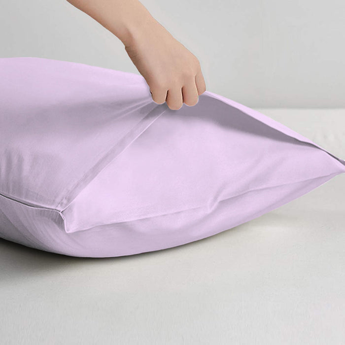 Pillow Cover with Pressed Pillow Set- 50x75cm - Dreamy Comfort Combo Light Purple - 2 Piece - Cotton Home