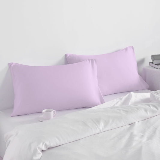 Pillow Cover with Pressed Pillow Set- 50x75cm - Dreamy Comfort Combo Light Purple - 2 Piece - Cotton Home