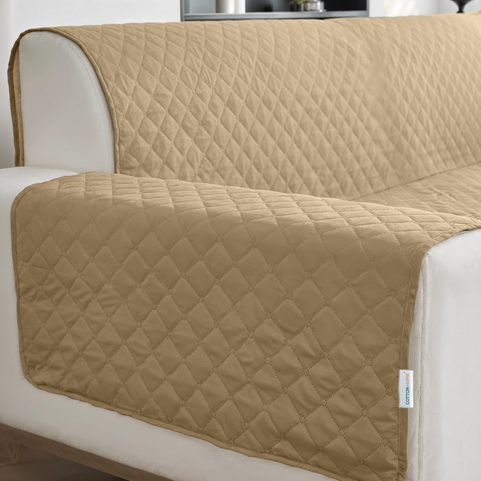 Ultimate Sofa Protector 3 Seater: Water Resistant Sofa Couch Cover for Ultimate Comfort |  Furniture Protector for Pets Kids - Brown