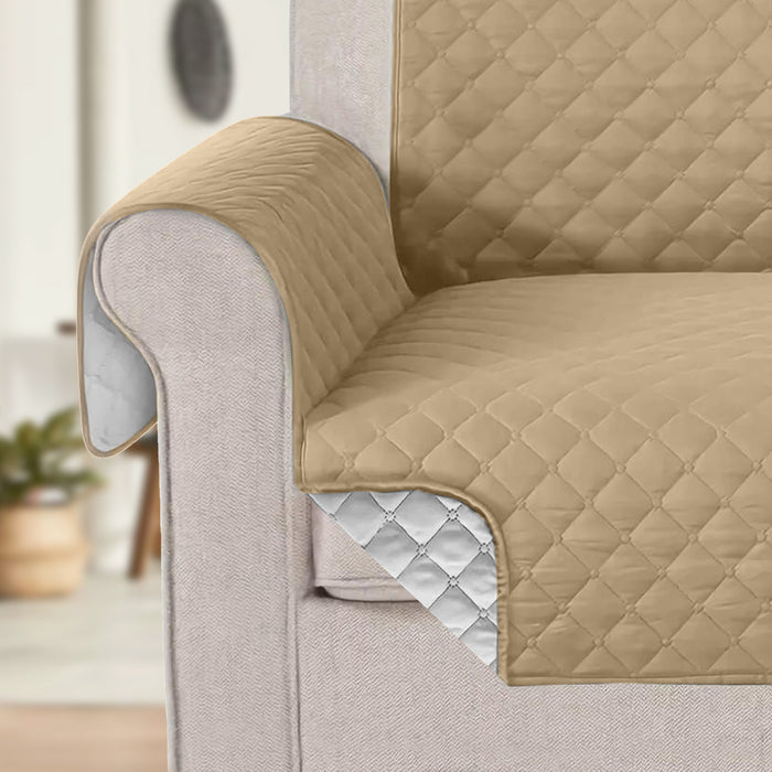 Ultimate Sofa Protector 2 Seater: Water Resistant Sofa Couch Cover for Ultimate Comfort |  Furniture Protector for Pets Kids - Brown