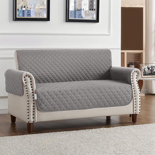 Ultimate Sofa Protector 2 Seater: Water Resistant Sofa Couch Cover for Ultimate Comfort |  Furniture Protector for Pets Kids - Silver - Cotton Home
