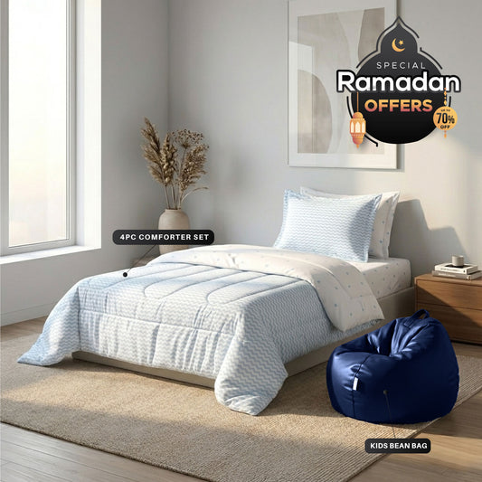 Ramadan Special Sale – 4PC Kids Bedding & Bean Bag Bundle 27