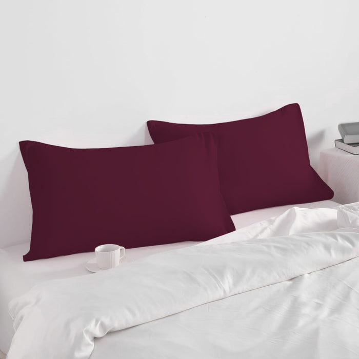 Super Soft Pillowcase 2PC Set - 50x75cm Burgundy