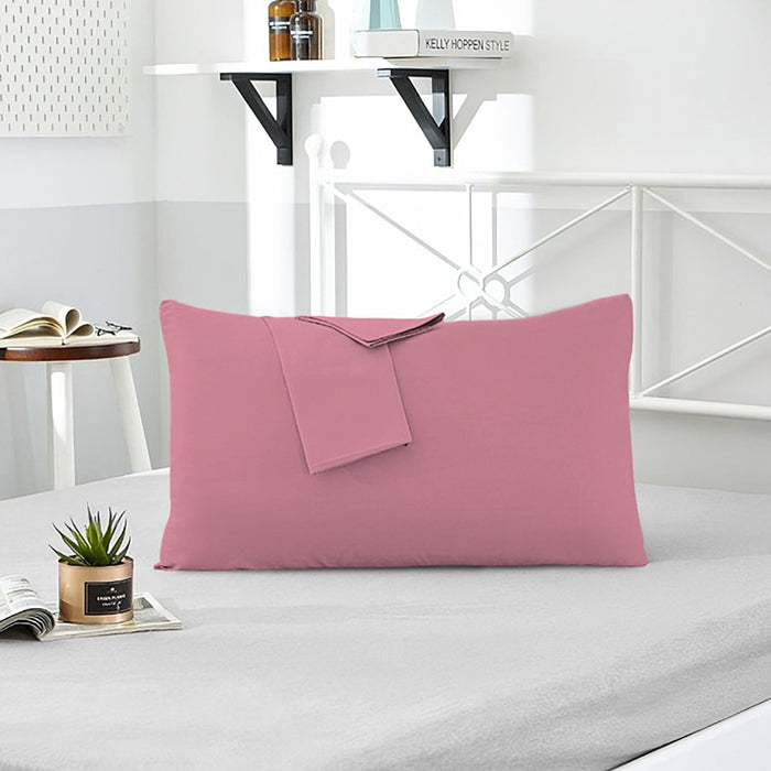 Pillow Cover with Pressed Pillow Set- 50x75cm - Dreamy Comfort Combo Mauve - 2 Piece - Cotton Home