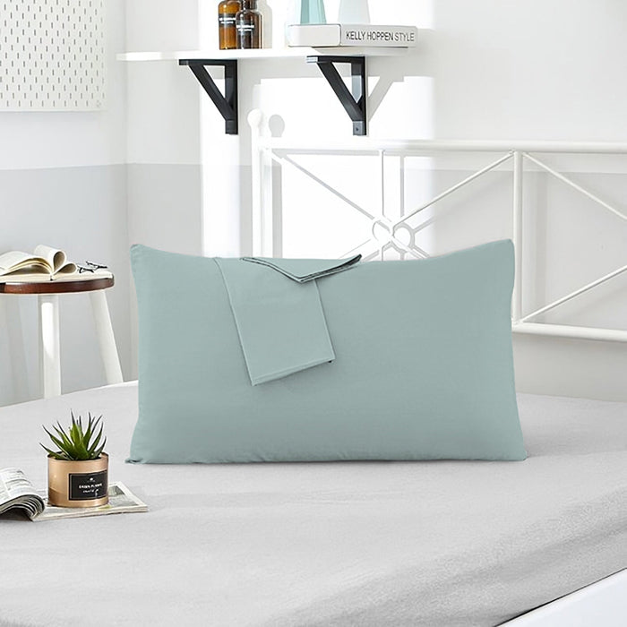 Pillow Cover with Pressed Pillow Set- 50x75cm - Dreamy Comfort Combo Metalic Blue - 2 Piece - Cotton Home