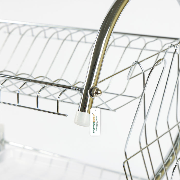 Home Fest 2025 Comfort Combo - 2PC Steel Dish Rack with Cutting Board