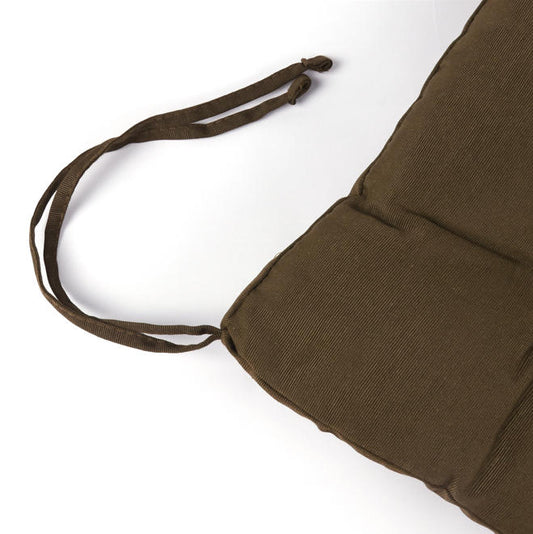 Premium Brown Chair Pads with Ties suitable for Dining Room For Indoor Outdoor Garden Patio Kitchen Office Chairs - Cotton Home