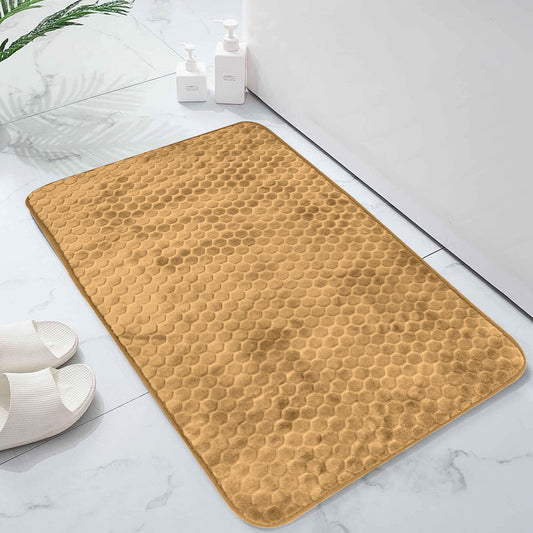Luxury Memory Foam Cobblestone Bathmat - Beige | Cotton Home - Cotton Home
