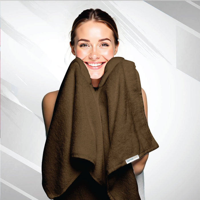 Home Fest 2025 Comfort Combo – Towels & Slippers Set-BROWN