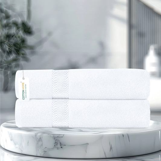 Cotton Bath Sheet 90x180CM 2 Piece Set-Soft Feel, Quick Dry, Highly Absorbent Durable Towels