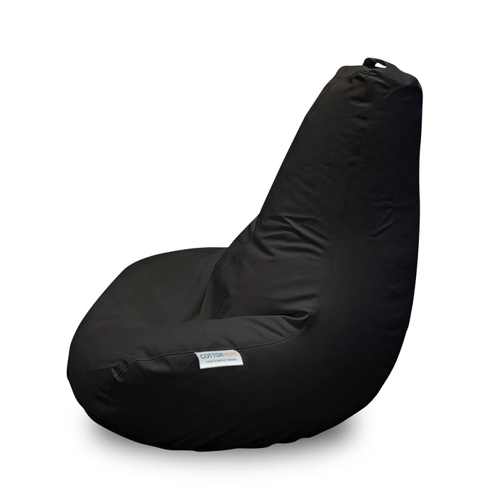 Adult Premium Rain Drop Bean Bag Chair Black Luxurious Comfort for Home and Office Contemporary Design, Soft Fabric, Durable Construction Perfect for Lounging, Reading, or Relaxing 90x90cm