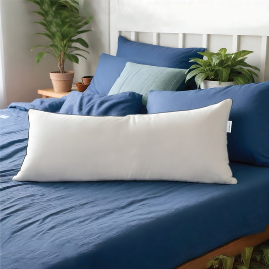Four seasons Super King Long Bed Pillow with Removable Cover 45x145cm - Cotton Home
