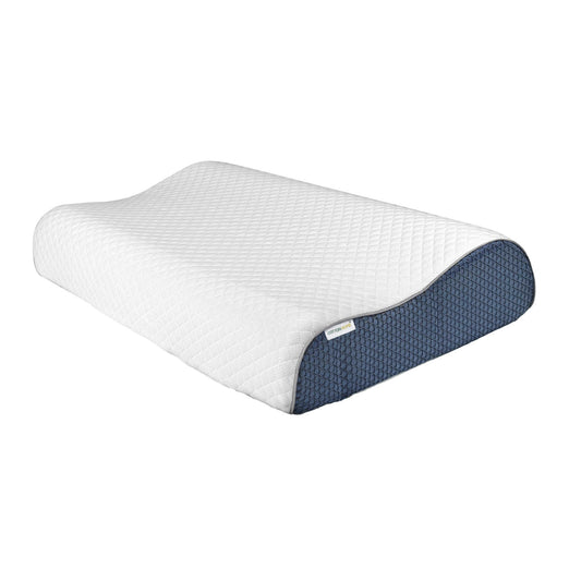 Cervical Support Memory Foam Mesh Pillow for Neck and Shoulder Pain Relief L60xW35xH9-11 CM - Cotton Home