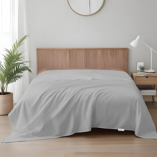 Flat Sheet Super Soft King 220x240cm-Gray