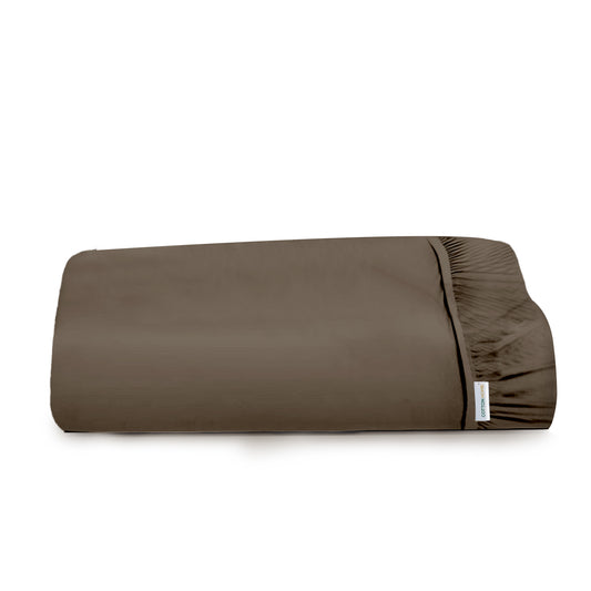 Super Soft Fitted Sheet 90x200+20 CM Khaki with Deep Pockets - Cotton Home