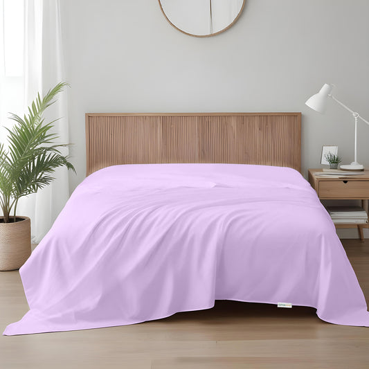 Flat Sheet Super Soft King 220x240cm-Lt Purple