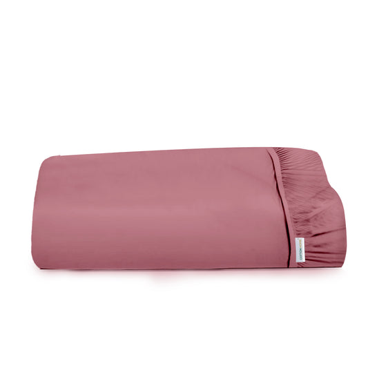 Super Soft Queen Size Fitted sheet 180x200+30 CM Mauve with Deep Pockets - Cotton Home
