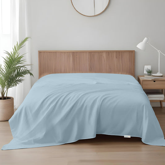Flat Sheet Super Soft King 220x240cm-Metalic Blue