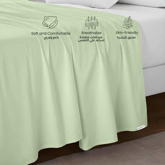 Flat Sheet Super Soft King 220x240cm-Mint Green