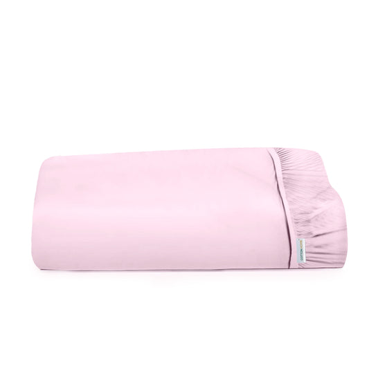 Super Soft Single Fitted Sheet 90x200+20 CM Pink with Deep Pockets - Cotton Home