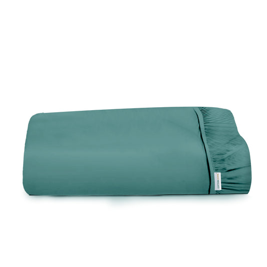 Super Soft Single Fitted Sheet 90x200+20 CM Teal with Deep Pockets - Cotton Home