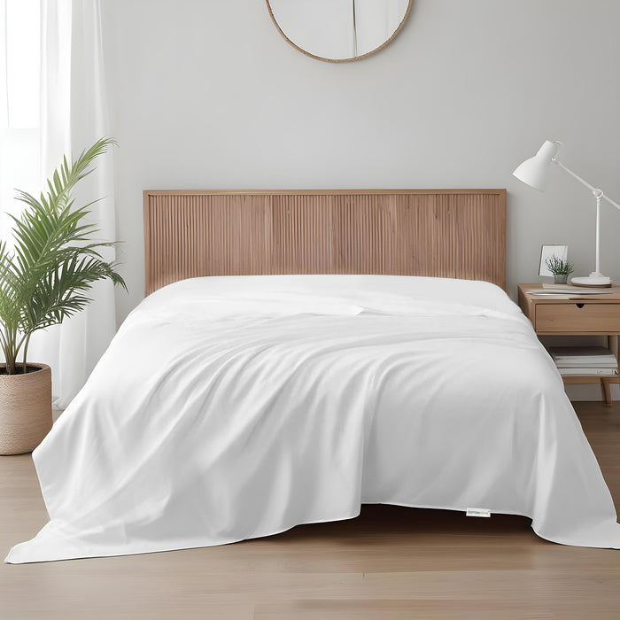 Flat Sheet Soft Single 160x220cm-White