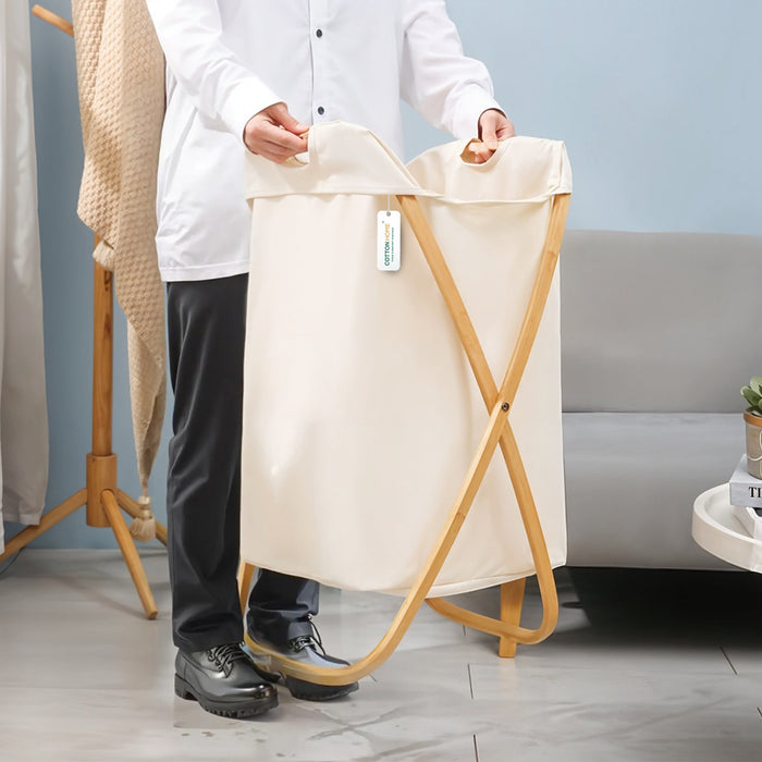 Home Fest 2025 Comfort Combo - Laundry Basket with Bamboo Handles