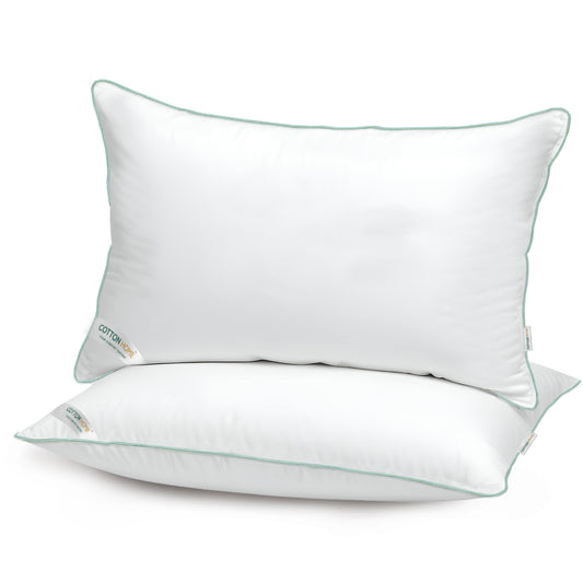 Bamboo Silk Filled Pillow 50x75cm Pack of 2 White - Cotton Home