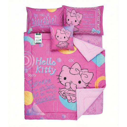 Hello Kitty Kids Bedding Set – 5 Piece Comforter Set