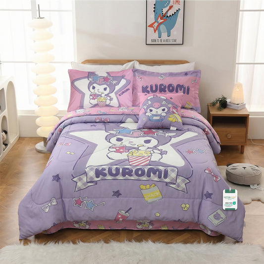 Kuromi Kids Bedding Set – 5 Piece Comforter Set