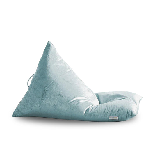 Adult Velvet Sky Blue Lazy Bean Bag Chair - Cotton Home