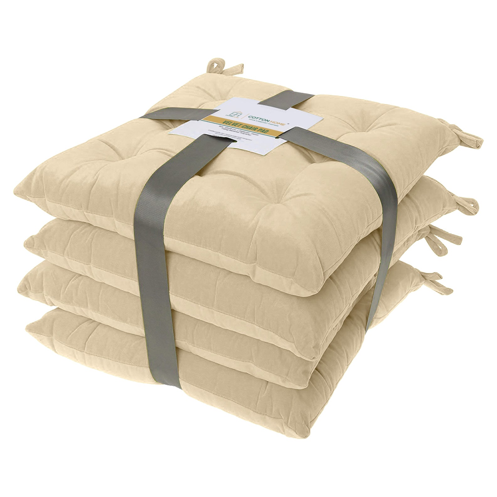 Beige best sale chair pads