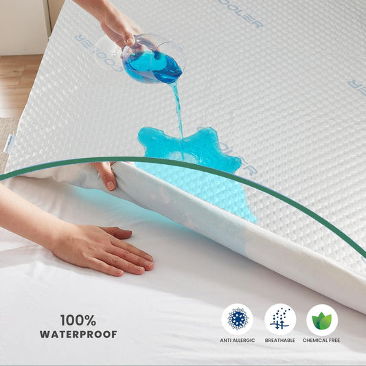Premium Coolent Mattress Protector 200x200+35CM | Breathable & Waterproof by Cotton Home