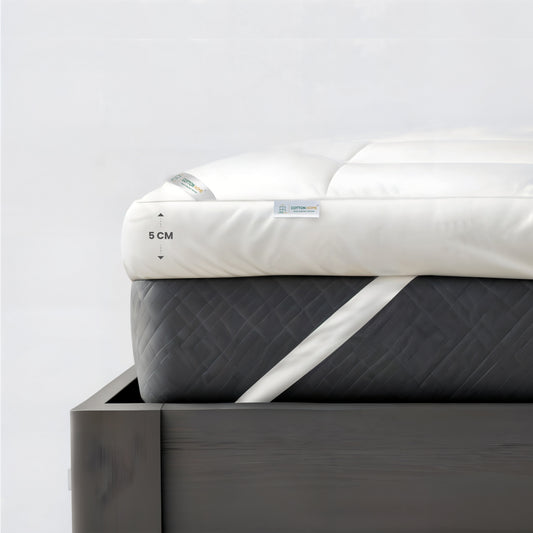 Mattress Topper 150x200+5cm - White - Cotton Home