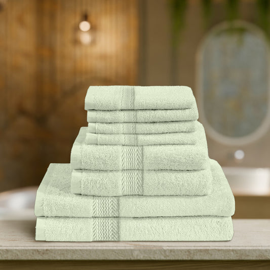 Cotton Home Ultimate Towel Collection - 8 Piece Bundle Mint - Cotton Home