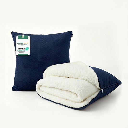 Dormella 2-in-1 Cushion with Blanket 40x40cm Cushion with 160x220cm Blanket Navy Blue