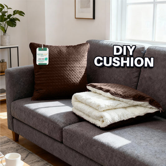 Dormella 2-in-1 Cushion with Blanket 40x40cm Cushion with 160x220cm Blanket Brown