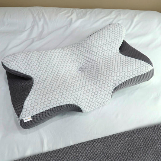 Ergo Memory Foam Pillow with Breathable, Washable Cover  64x40x12cm