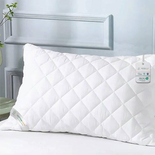 Four Seasons Quilted Pillow Bed Pillows for Sleeping Hotel Pillow White 50x75 cm Pack of 1 - Cotton Home