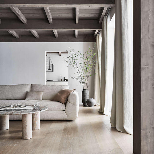 Italian Pearl Design 2-Seater Sofa â Elegant Pearl Fabric Upholstery, Premium Comfort & Style - Cotton Home