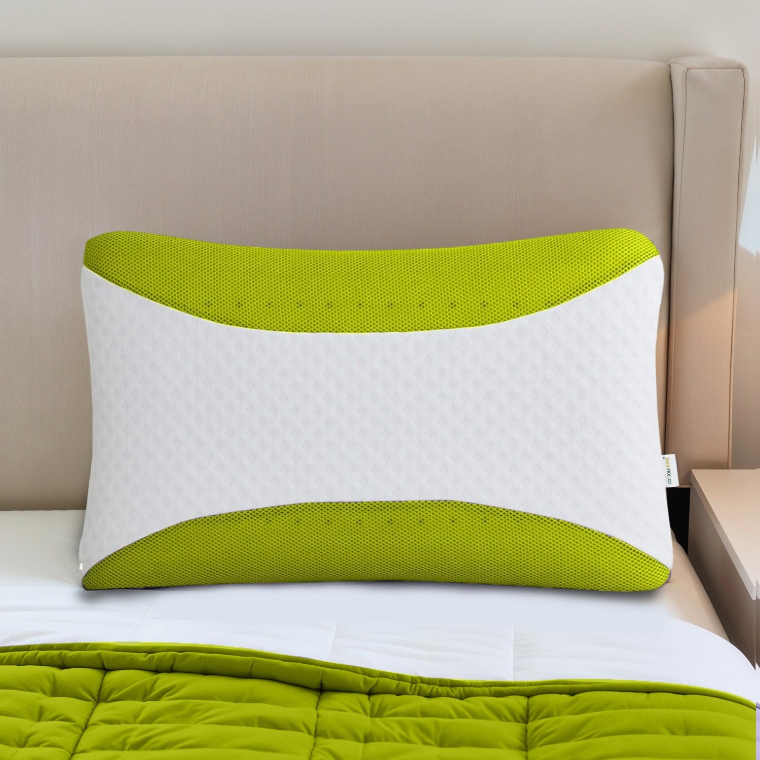 Buy Aroma Aloe Vera Infused Ergonomic Memory Foam Pillow In Dubai